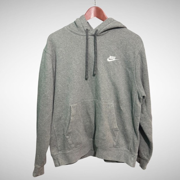 Nike Hoodie Mens Medium Solid Gray Pull Over Pre Owned - Picture 1 of 7